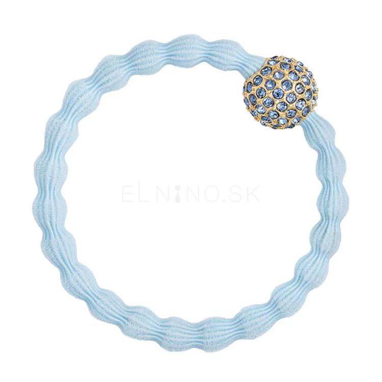 By Eloise London Bling Charms Disco Ball Gumička na vlasy pre ženy 1 ks Odtieň Sky Blue