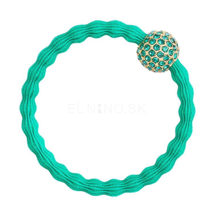 By Eloise London Bling Charms Disco Ball Gumička na vlasy pre ženy 1 ks Odtieň Emerald Green