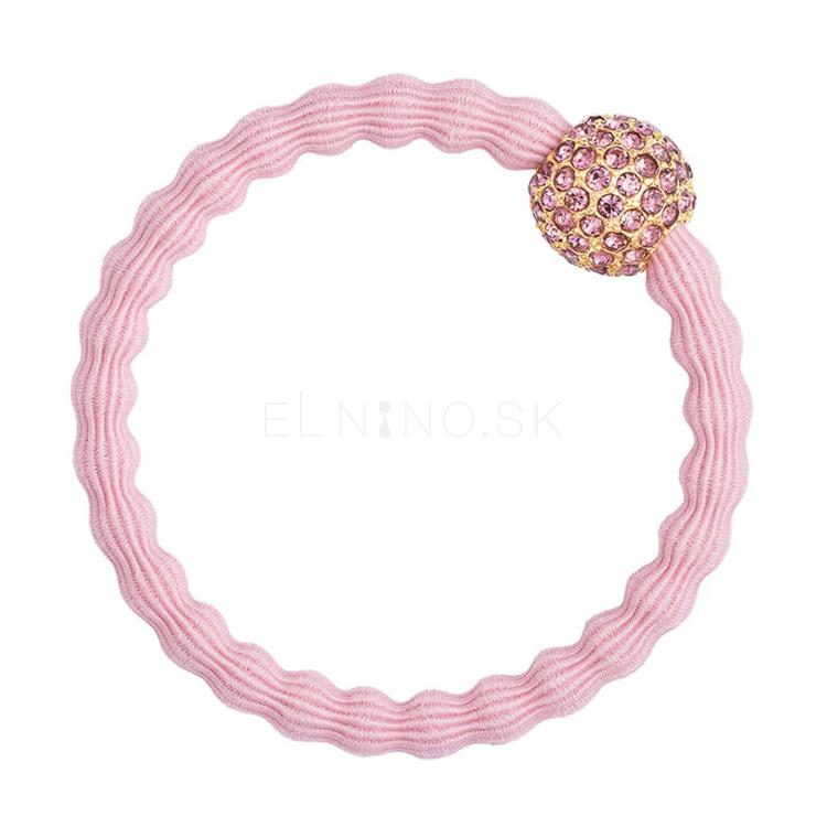 By Eloise London Bling Charms Disco Ball Gumička na vlasy pre ženy 1 ks Odtieň Ballet Pink