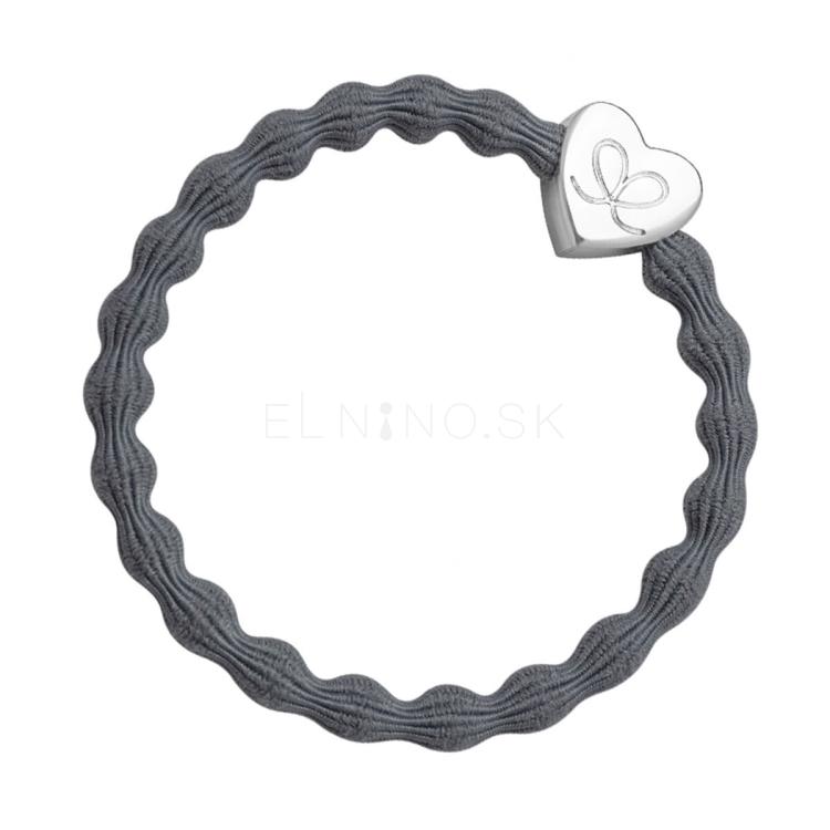 By Eloise London Silver Heart Gumička na vlasy pre ženy 1 ks Odtieň Storm Grey