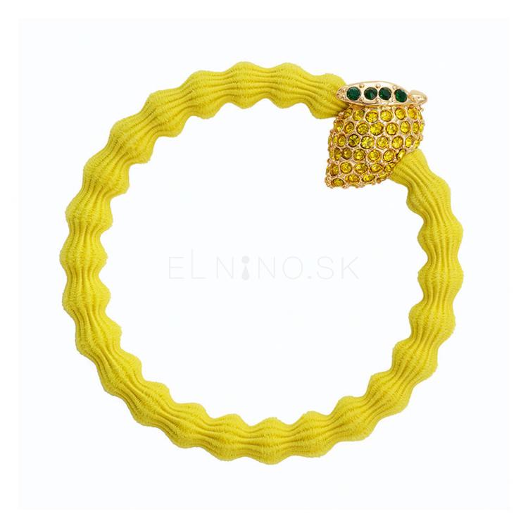 By Eloise London Bling Charms Lemon Gumička na vlasy pre ženy 1 ks Odtieň Sunshine Yellow