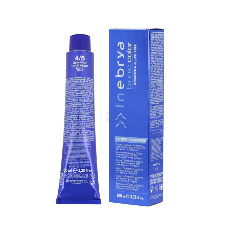 Inebrya Bionic Color Farba na vlasy 100 ml Odtieň 4/5 Chestnut Mahogany
