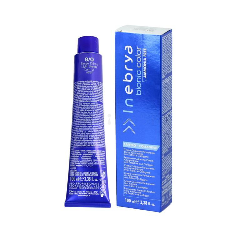 Inebrya Bionic Color Farba na vlasy 100 ml Odtieň 8/0 Light Blonde