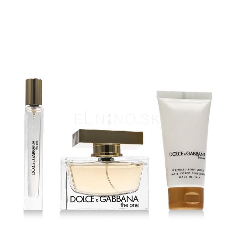 Dolce&amp;Gabbana The One Darčeková kazeta parfumovaná voda 75 ml + telové mlieko 50 ml + parfumovaná voda 10 ml