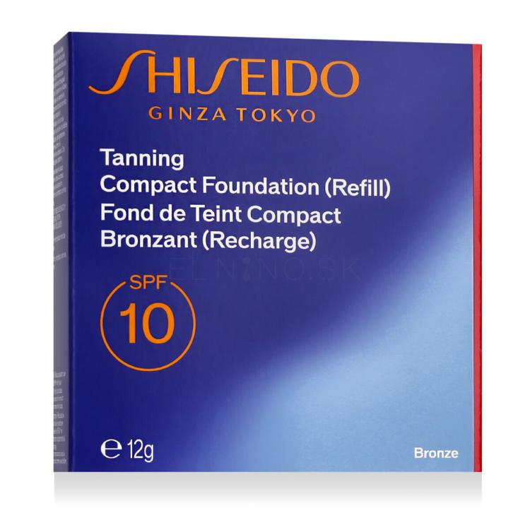 Shiseido Sun Protection Tanning Compact Foundation SPF10 Make-up pre ženy Náplň 12 g Odtieň Bronze