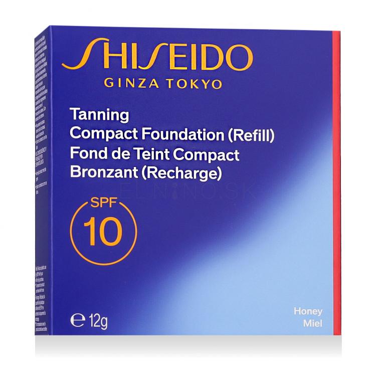 Shiseido Sun Protection Tanning Compact Foundation SPF10 Make-up pre ženy Náplň 12 g Odtieň Honey
