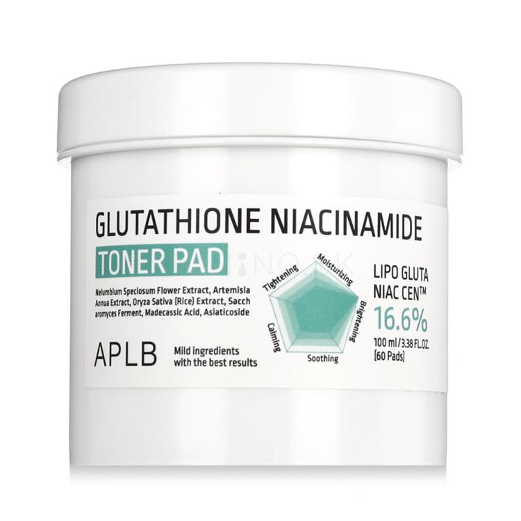 APLB Glutathione Niacinamide Toner Pad Pleťová voda a sprej 60 ks