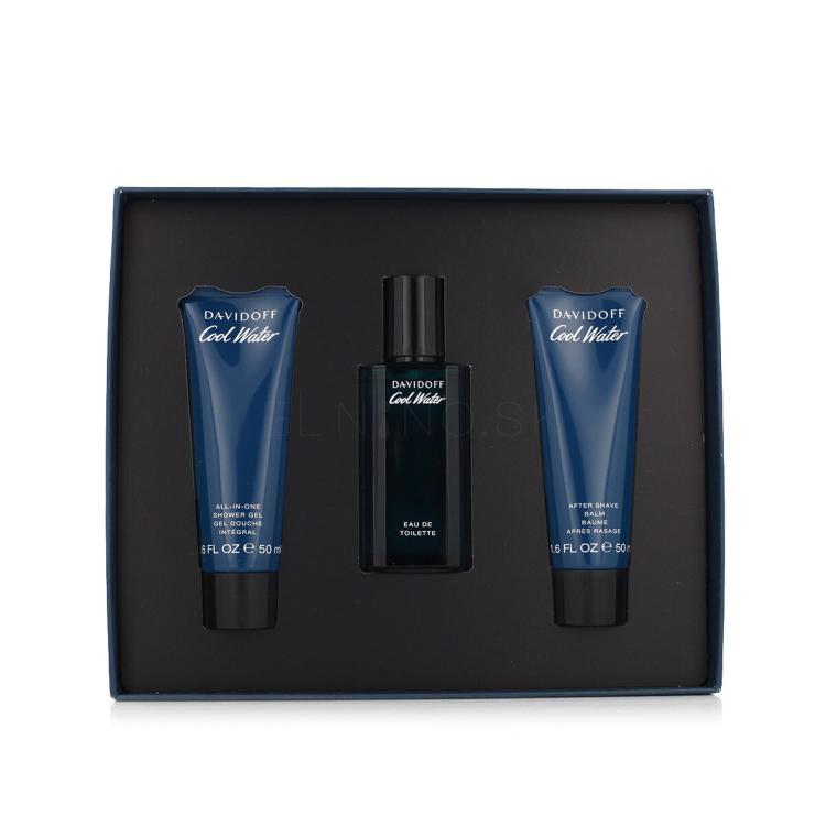 Davidoff Cool Water Darčeková kazeta toaletná voda 40 ml + sprchovací gél 50 ml + balzam po holení 50 ml