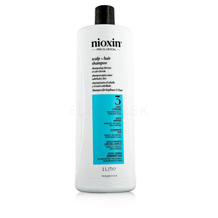 Nioxin System 3 Scalp + Hair Shampoo Šampón pre ženy 1000 ml