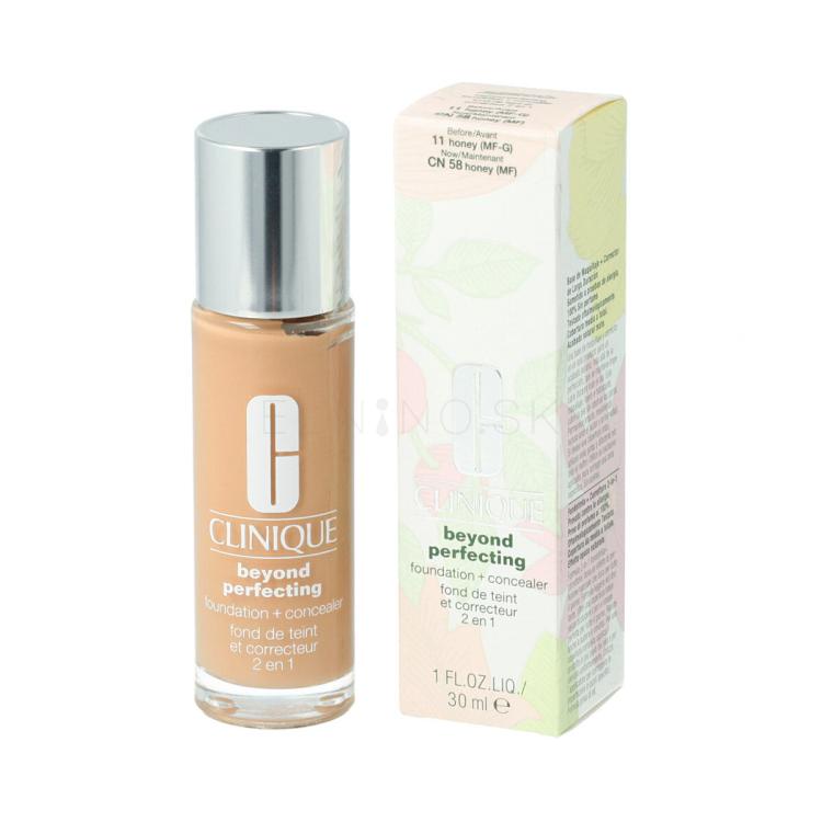 Clinique Beyond Perfecting Foundation + Concealer Make-up pre ženy 30 ml Odtieň 11 Honey MF-G