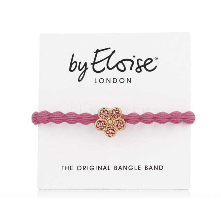 By Eloise London Bling Charms Daisy Flower Gumička na vlasy pre ženy 1 ks Odtieň Rose Pink