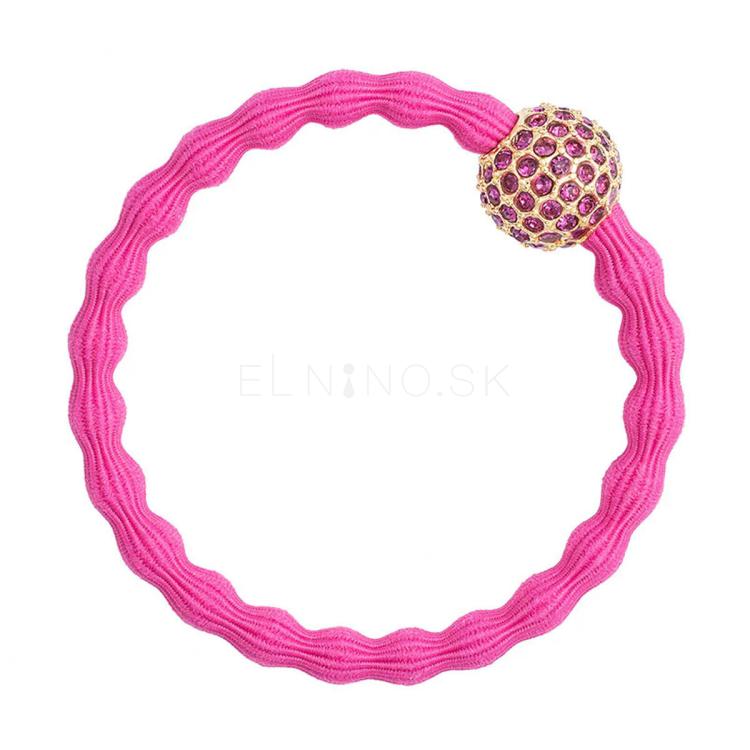 By Eloise London Bling Charms Disco Ball Gumička na vlasy pre ženy 1 ks Odtieň Fuchsia