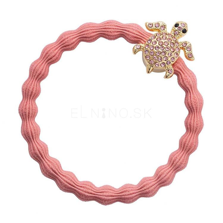 By Eloise London Bling Charms Gold Diamanté Turtle Gumička na vlasy pre ženy 1 ks Odtieň Coral