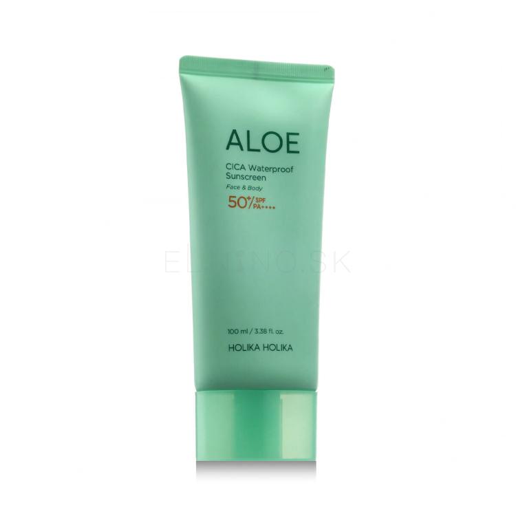 Holika Holika Aloe CICA Waterproof Sunscreen SPF50+ Opaľovací prípravok na tvár 100 ml