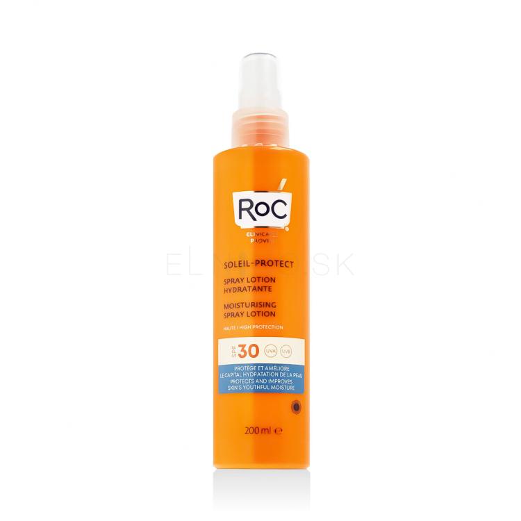 RoC Soleil-Protect Moisturising Spray Lotion SPF30 Opaľovací prípravok na telo pre ženy 200 ml