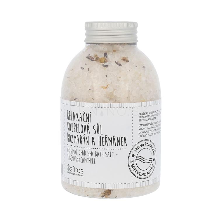 Sefiros Original Dead Sea Bath Salt Rosemary &amp; Camomile Kúpeľová soľ pre ženy 500 g