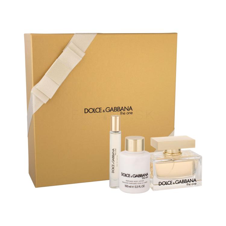 Dolce&amp;Gabbana The One Darčeková kazeta parfumovaná voda 75 ml + telové mlieko 100 ml + toaletná voda 7,4 ml