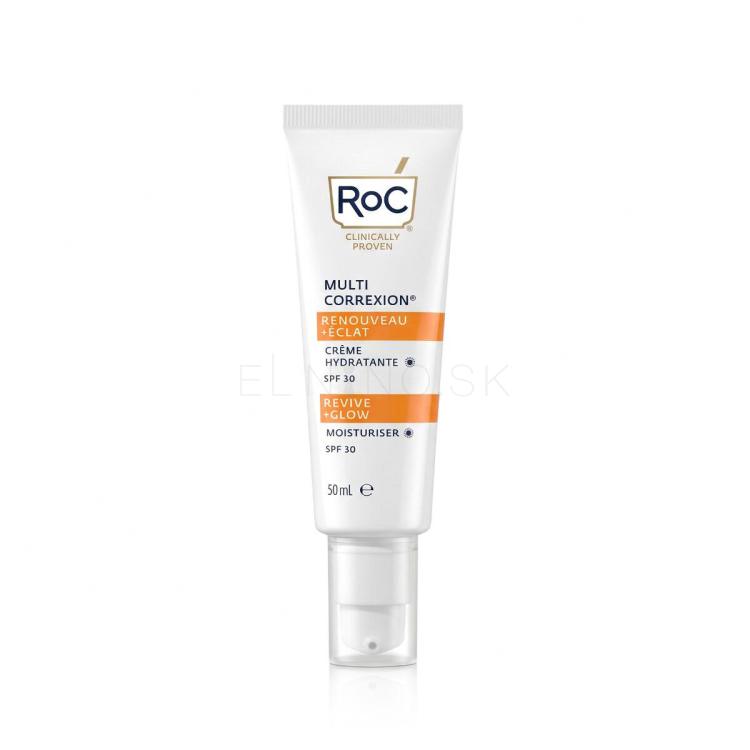 RoC Multi Correxion Revive + Glow Moisturiser SPF30 Denný pleťový krém pre ženy 50 ml