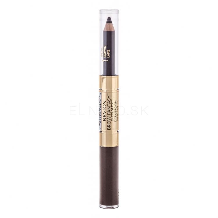Revlon Brow Fantasy Pencil &amp; Gel Set a paletka na obočie pre ženy 1,49 g Odtieň Dark Brown