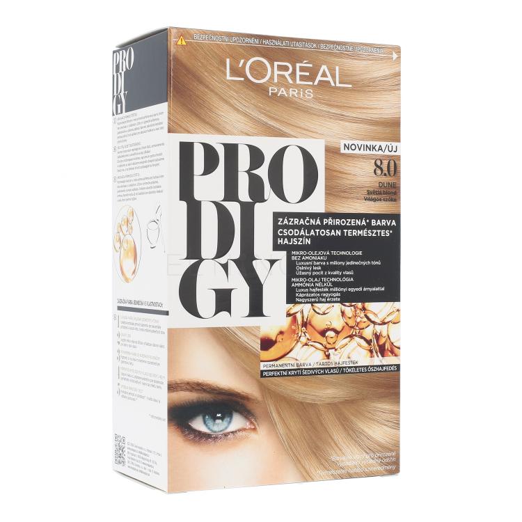 L&#039;Oréal Paris Prodigy Farba na vlasy pre ženy 1 ks Odtieň 8.0 Dune