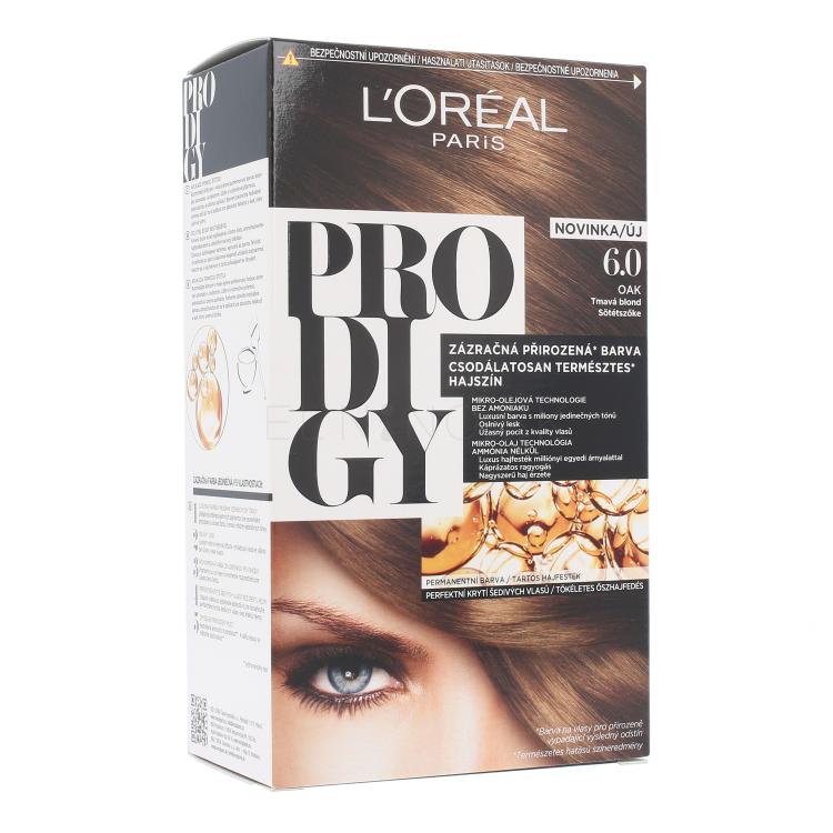 L&#039;Oréal Paris Prodigy Farba na vlasy pre ženy 1 ks Odtieň 6.0 Oak