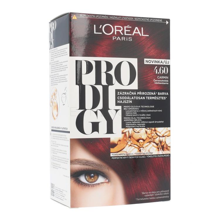 L&#039;Oréal Paris Prodigy Farba na vlasy pre ženy 1 ks Odtieň 4.60 Carmin