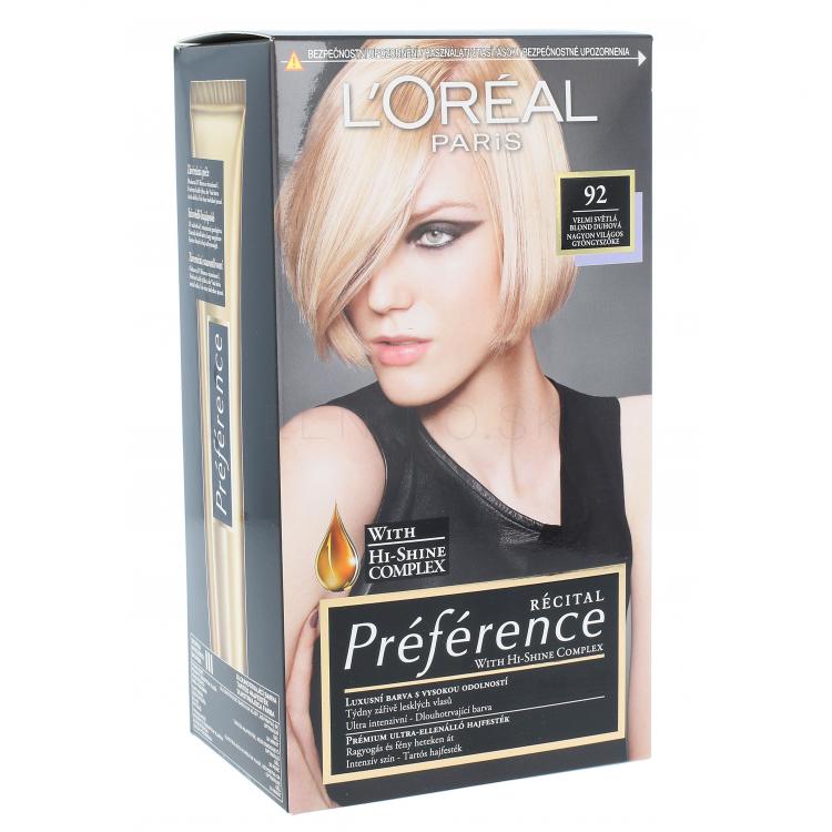 L´Oréal Paris Préférence Récital Farba na vlasy pre ženy 60 ml Odtieň 92