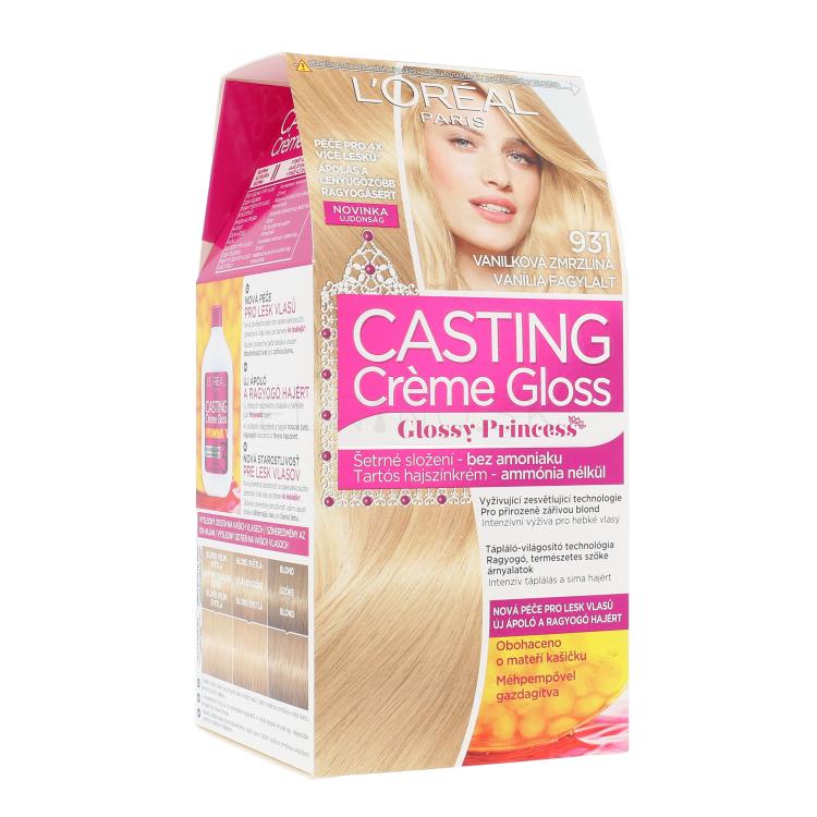 L&#039;Oréal Paris Casting Creme Gloss Glossy Princess Farba na vlasy pre ženy 48 ml Odtieň 931 Vanilla Ice Cream