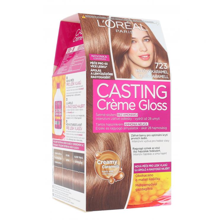 L&#039;Oréal Paris Casting Creme Gloss Farba na vlasy pre ženy 48 ml Odtieň 723 Dulce De Leche
