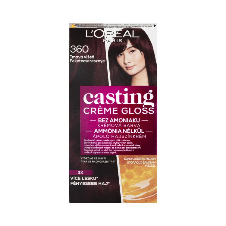 L&#039;Oréal Paris Casting Creme Gloss Farba na vlasy pre ženy 48 ml Odtieň 360 Black Cherry