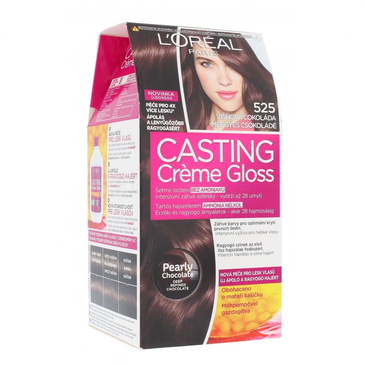 L&#039;Oréal Paris Casting Creme Gloss Farba na vlasy pre ženy 48 ml Odtieň 525 Cherry Chocolate