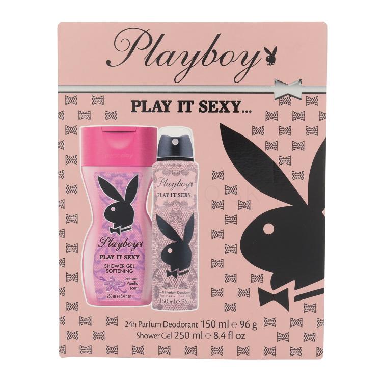 Playboy Play It Sexy Darčeková kazeta deospray 150 ml + sprchovací gél 250 ml poškodená krabička