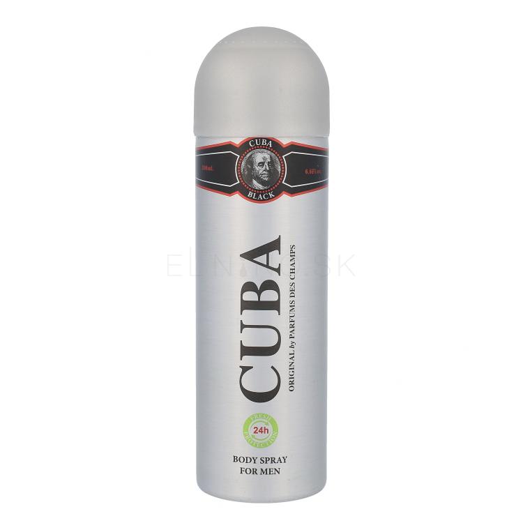 Cuba Black Dezodorant pre mužov 200 ml
