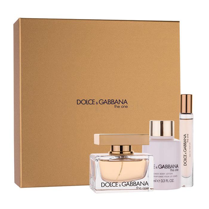 Dolce&amp;Gabbana The One Darčeková kazeta parfumovaná voda 50 ml + telové mlieko 100 ml + parfumovaná voda 7,4 ml
