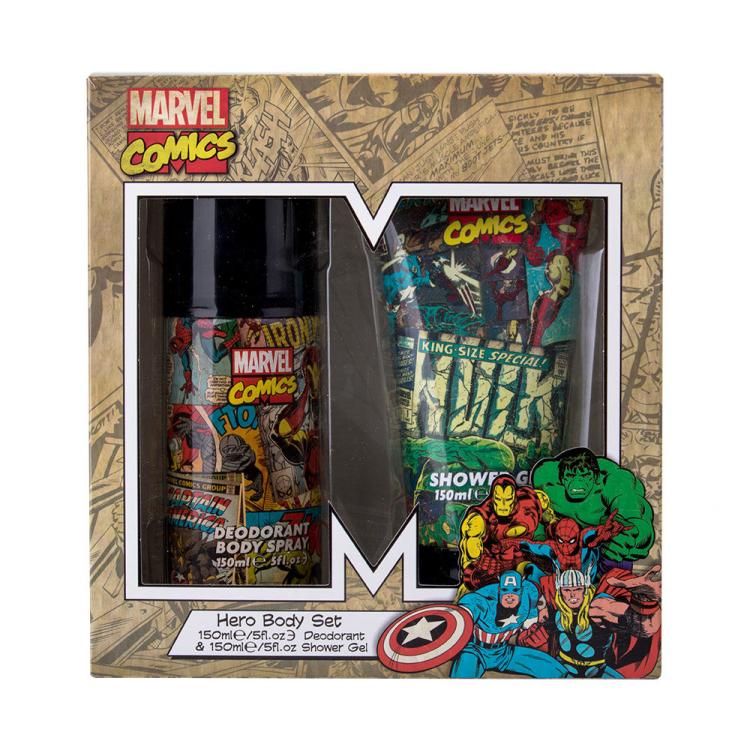 Marvel Comics Hero Darčeková kazeta dezodorant 150 ml + sprchovací gél 150 ml