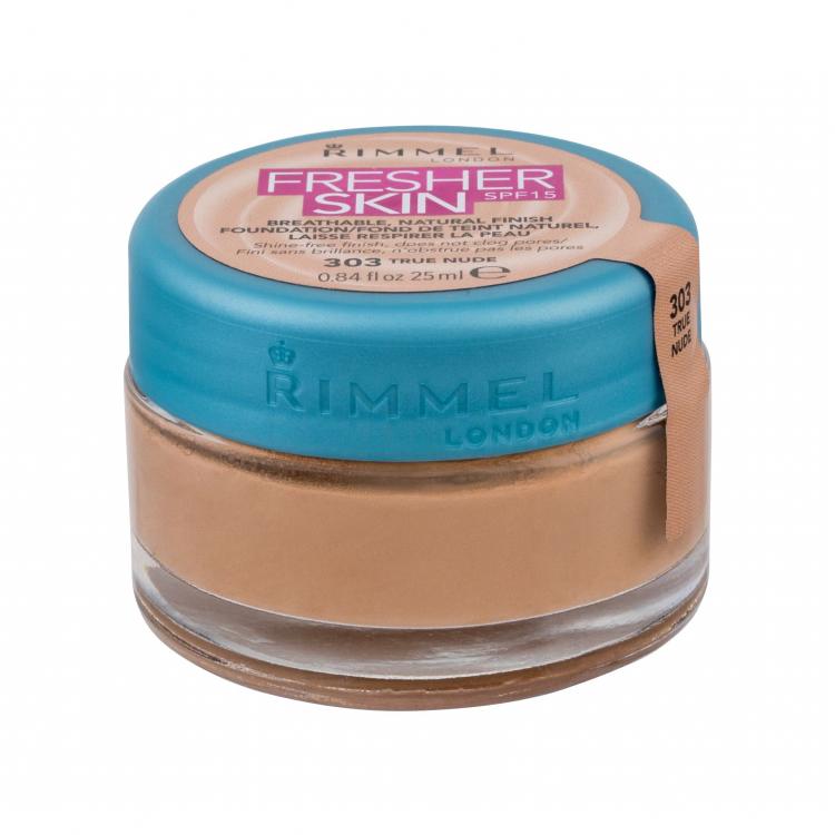 Rimmel London Fresher Skin SPF15 Make-up pre ženy 25 ml Odtieň 303 True Nude