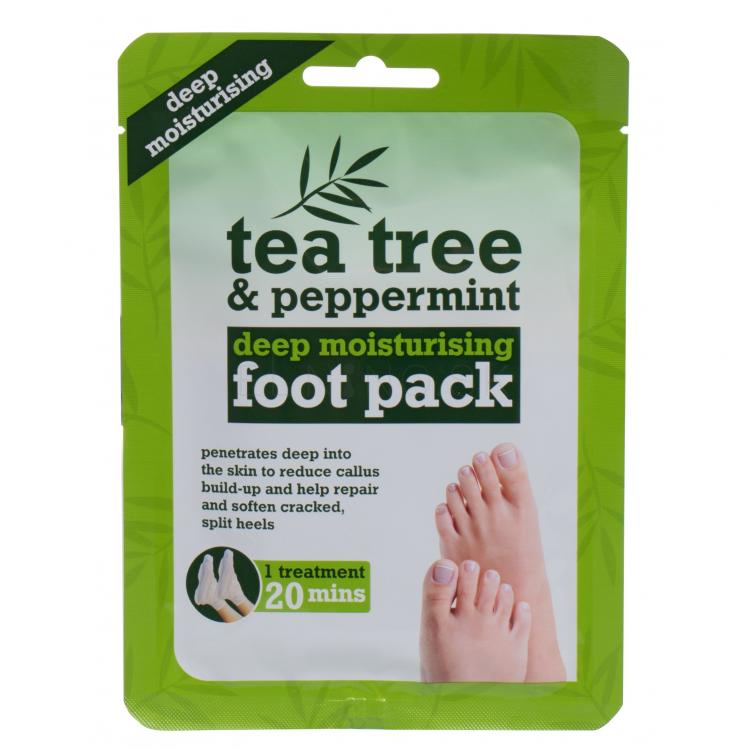 Xpel Tea Tree Tea Tree &amp; Peppermint Deep Moisturising Foot Pack Maska na nohy pre ženy 1 ks