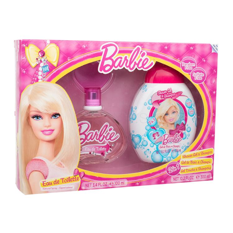 Barbie Barbie Darčeková kazeta toaletná voda 100 ml + 2v1 sprchovací gél &amp; šampón 300 ml