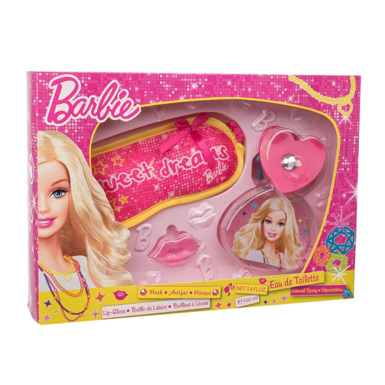 Barbie Barbie Darčeková kazeta toaletná voda 100 ml + lesk na pery 2 g + maska na spanie