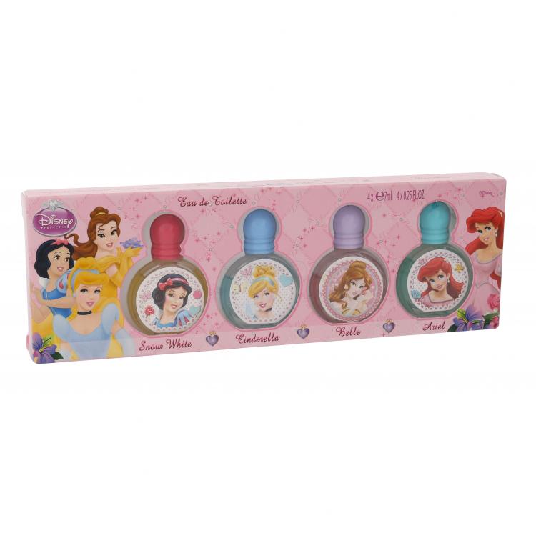 Disney Princess Princess Darčeková kazeta toaletná voda 4x7 ml - Snow White + Cinderella + Belle + Ariel