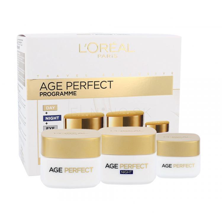 L&#039;Oréal Paris Age Perfect Darčeková kazeta denná pleťová starostlivosť 50 ml + nočná pleťová starostlivosť 50 ml + očný krém 15 ml