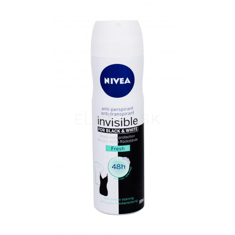 Nivea Black &amp; White Invisible Fresh 48h Antiperspirant pre ženy 150 ml