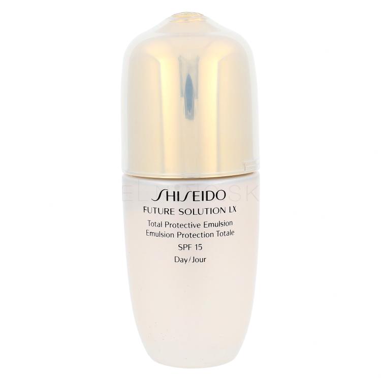 Shiseido Future Solution LX Total Protective Emulsion SPF15 Pleťové sérum pre ženy 75 ml tester