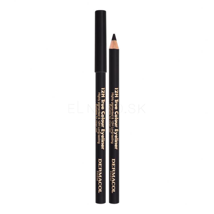 Dermacol 12H True Colour Ceruzka na oči pre ženy 0,28 g Odtieň 8 Black