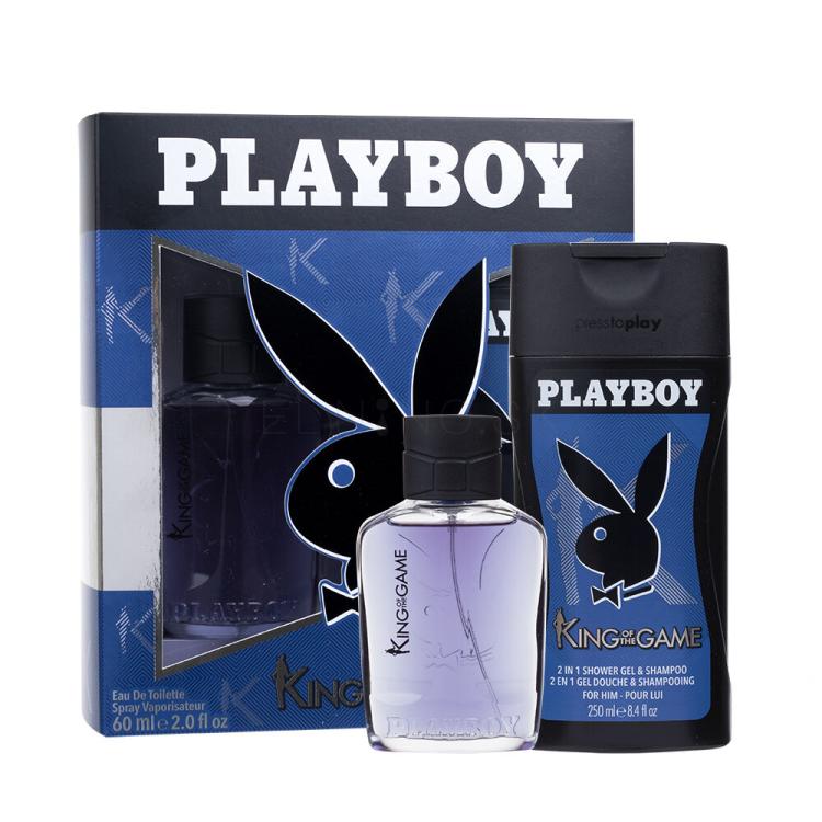 Playboy King of the Game For Him Darčeková kazeta toaletná voda 60 ml + sprchovací gél 250 ml poškodená krabička