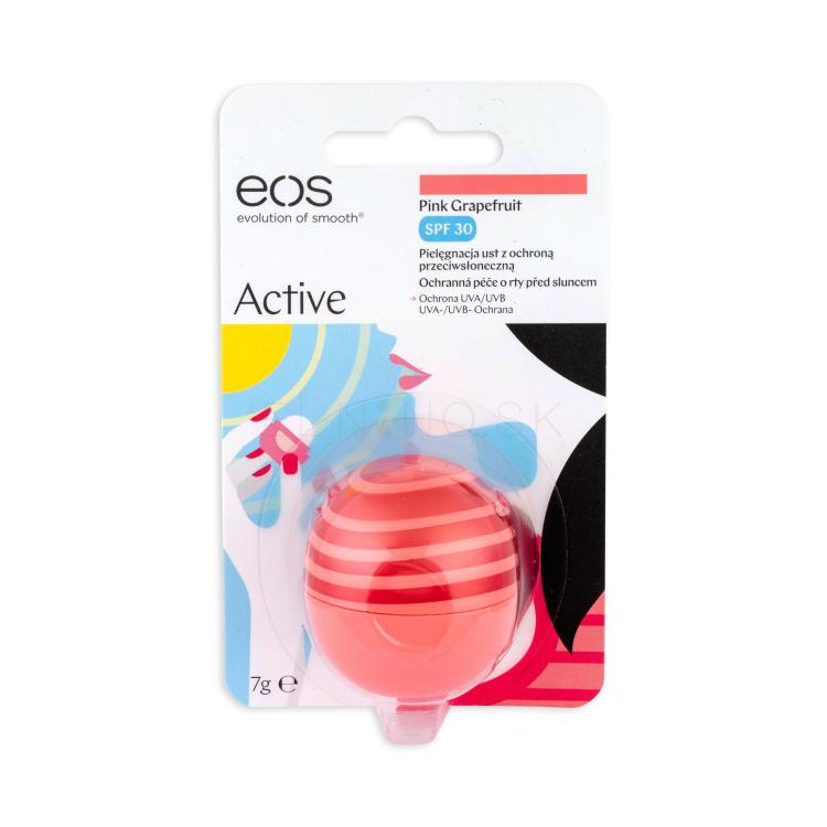 EOS Active SPF30 Balzam na pery pre ženy 7 g Odtieň Pink Grapefruit