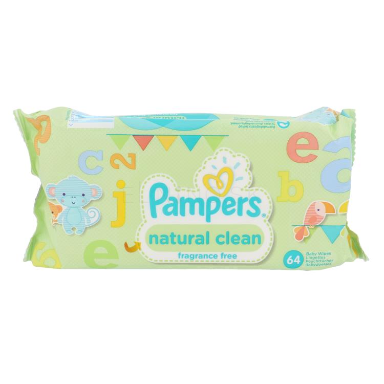 Pampers Baby Wipes Natural Clean Čistiace obrúsky pre deti 64 ks