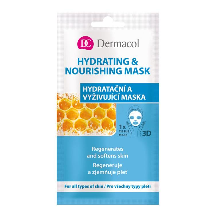 Dermacol Hydrating &amp; Nourishing Mask Pleťová maska pre ženy 15 ml