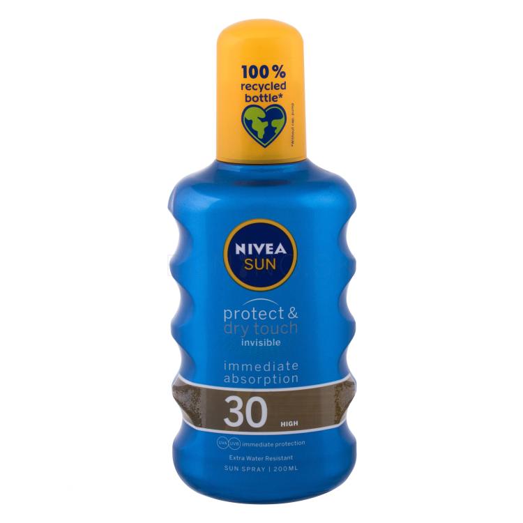 Nivea Sun Protect &amp; Dry Touch Invisible Spray SPF30 Opaľovací prípravok na telo 200 ml
