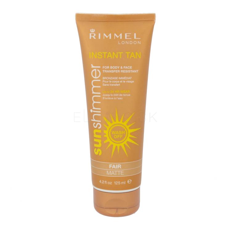 Rimmel London Sun Shimmer Instant Tan Samoopaľovací prípravok pre ženy 125 ml Odtieň Fair Matte